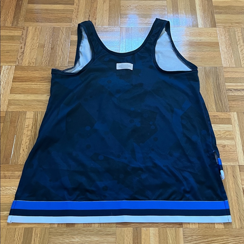ADIDAS ORIGINALS Navy & Black Striped Training Tank - Picture 4 of 7